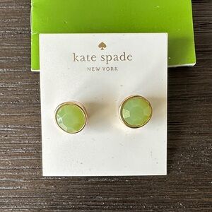 Kate Spade Lime Green and Gold Stud Earrings